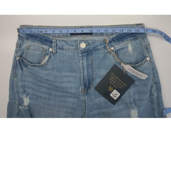 Indigo Rein Skater Jeans Pants High Rise Flare Slouchy Distress Junior's 15 - XL - Picture 8 of 10